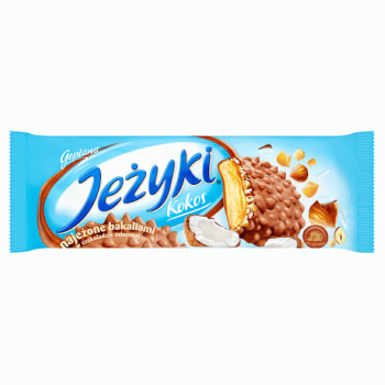 JUTRZENKA CIASTKA JEŻYKI KOKOSOWE 140G