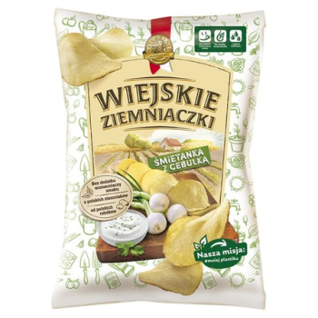 LORENZ CHIPS ZIEMNIACZKI ŚMIETANA Z CEBULĄ  130G