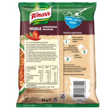 KNORR Nudle zupa instant Pomidorowe pikantne 63g