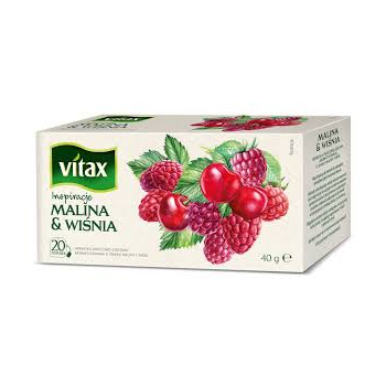 VITAX HERBATA MALINA WIŚNIA 20 TOREBEK