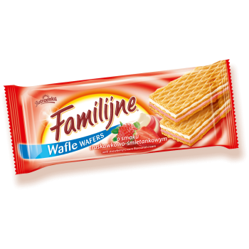 JUTRZENKA WAFLE FAMILIJNE TRUSKAWKOWE 180G